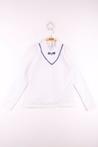 Toontoy Fată - Cămașă cu detaliu de papion cu șireturi