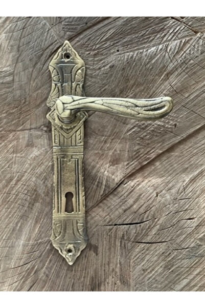 DMR Pirinç Antik Sarı Kapı Kolu Oda Kolu Antik Kapı Kolu El Yapımı
