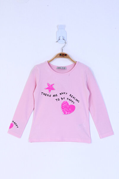 Toontoy Φούτερ για κορίτσια Relax Fit Crew Neck με τύπωμα με κεντημένο στάμπα - Χτενισμένο βαμβάκι