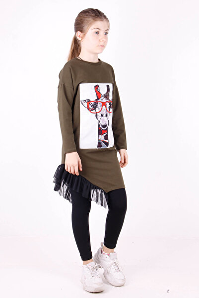 Toontoy Giraffe Printed Girl's Dress