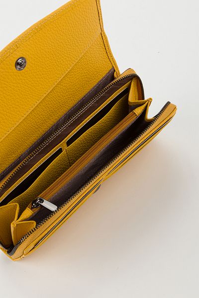Fossil Boxed Genuine Leather Yellow Large Size Women's Hand Portfolio Card Holder Wallet