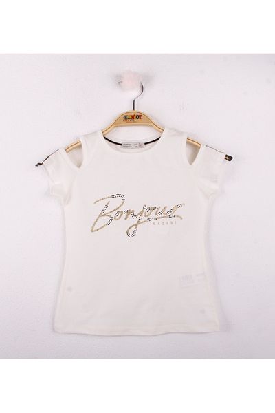 Toontoy Bonjour Girl's Striped T-Shirt