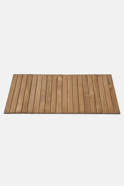Tchibo Flexible Teak Sofa Tray, Brown