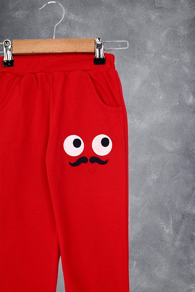 Toontoy Boy's Two Side Pockets Embroidered Tracksuit Bottom