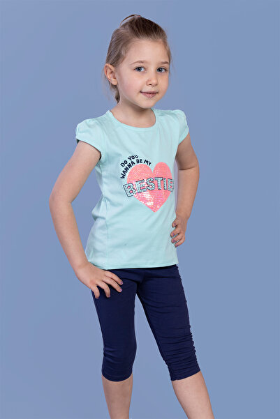 Toontoy Κεντημένο σετ κοριτσιών με κολάν Bestie με τύπωμα