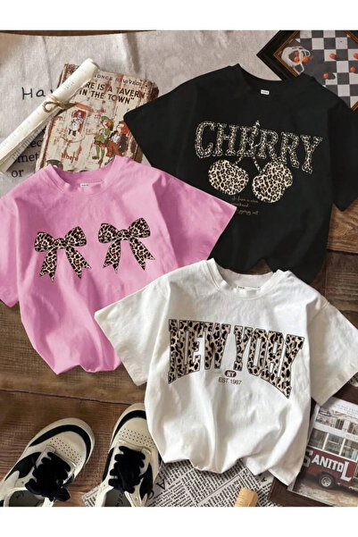 npLStore Ženski Sa leopard printom 3-dijelni T-shirt set