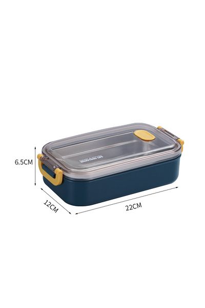 fulina Double Layer Lunch Box For Kids And Adults Blue 22cm