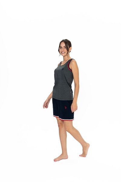 U.S. Polo Assn. U.S. Polo Assn. Women's Pajama Set - Hanging Neck, Anthracite Melange - Bcp1.20K00A5Q