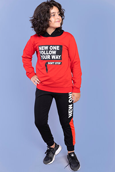 Toontoy Boy's Tracksuit Set - Hooded and Printed