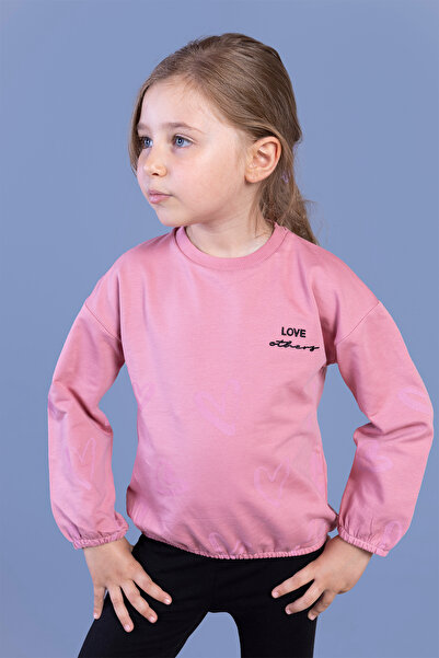Toontoy Girl - Embroidered Gather Detailed Sweatshirt