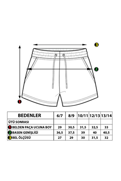 Toontoy Girl's Elastic Waist Belt Detailed Shorts with Two Side Pockets