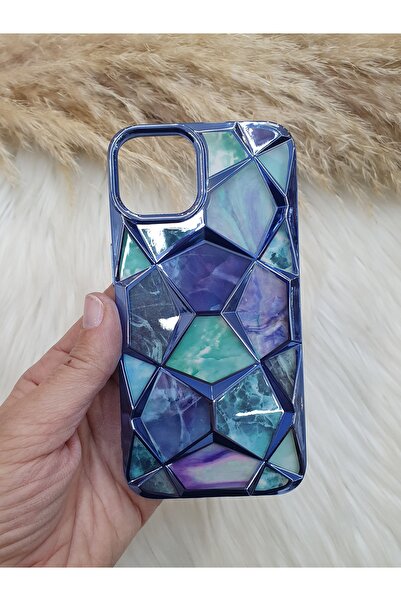 Aksesuarda Moda حافظة هندسية متوافقة مع هاتف Iphone 13 و14 بنمط ماسي شفاف أو ...