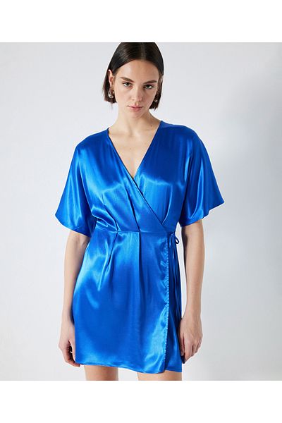 MISS IPEKYOL Double-Breasted Dress with Bright Texture