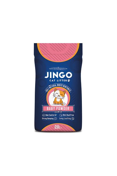 Jingo رمل جينغو 20لتر برائحة البيبي بودر