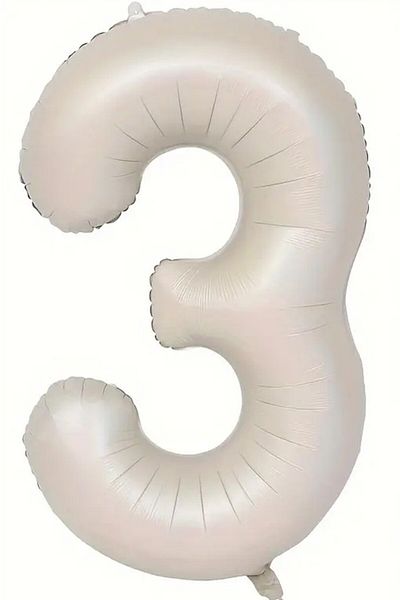 BeySüS Cream Color 3 Figures Foil Balloon 80 cm