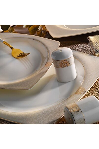 Aryıldız Bone Square Petek 60 Parça 12 Kişilik Yemek Takımı