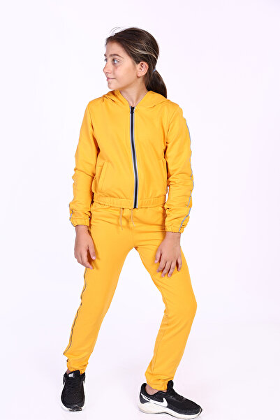 Toontoy Σετ αθλητικής φόρμας με κουκούλα για κορίτσια - με λεπτομέρεια αντανακλαστικής επιφάνειας