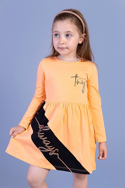 Toontoy Girl's Garni Detailed Printed Dress
