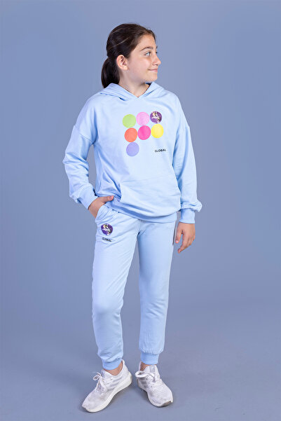 Toontoy Σετ αθλητικής φόρμας καγκουρό για κορίτσια με κουκούλα - με τσέπες