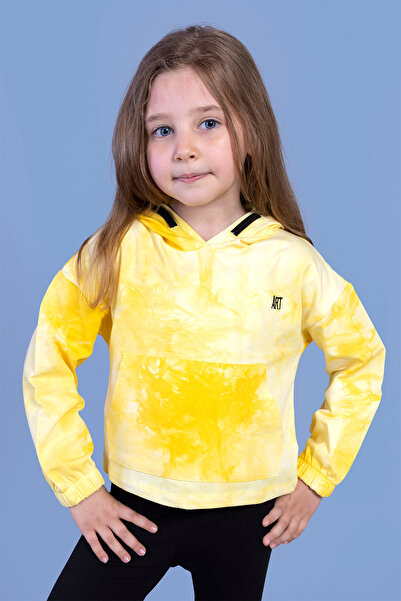 Toontoy Суитшърт с качулка и батик мотиви за момичета