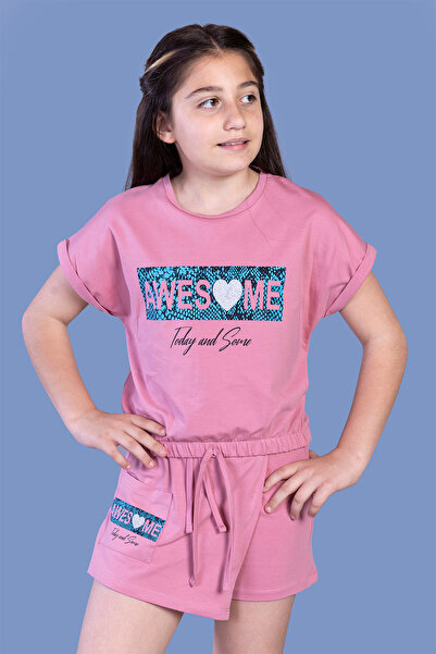 Toontoy Set pantaloni scurți Awesome cu imprimeu pentru fete