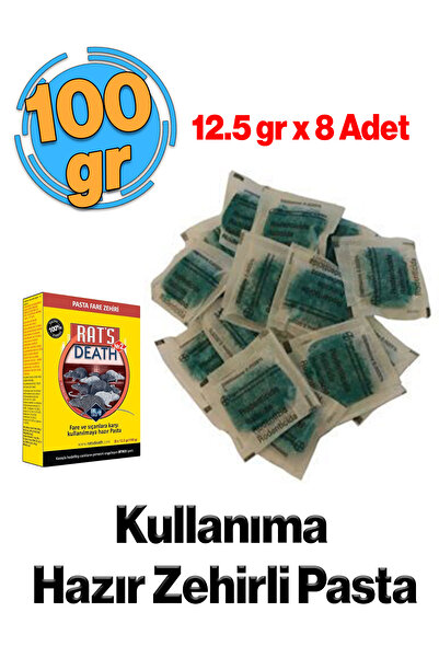 Badem10 Fare Haşere Böcek Sıçan Zehiri Katı Pasta 100 gr Tarla Toprak Hazır Z...