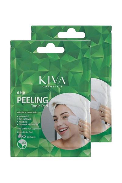 Kiva Face Face Aha Peeling Vegan Tonic Pad with Fresh and Shimmer Skin 5 Pack (2 Pieces)