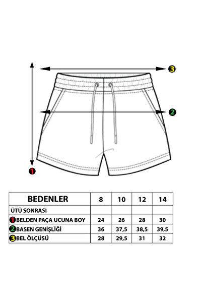 Toontoy Κοριτσίστικο σορτς B με τύπωμα με δύο πλαϊνές τσέπες