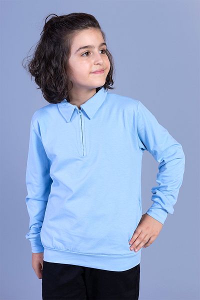 Toontoy Boy's Polo Neck Sweatshirt