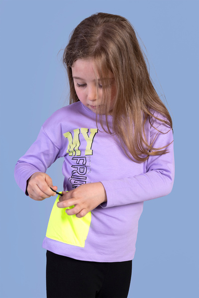 Toontoy Κορίτσι - με τύπωμα μπλουζάκια με λεπτομέρεια τσέπης