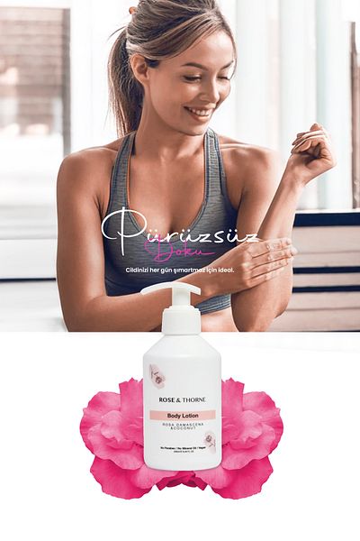ROSE & THORNE Multi-Purpose Body Cream 250ml - Intensive Moisture & Nourishing Care with Rose Water, Shea and Argan Oil