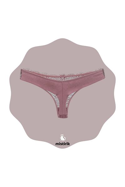 MİSTİRİK Chiloți Roz Pastel Masara Model Soft Dantela Detaliu