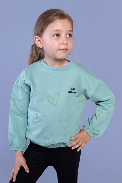 Toontoy Fată - Brodată detaliu încrețit Swea tricou