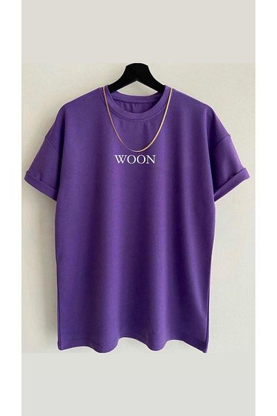 woonkey UNISEX OVERSIZE WOON PRINTED ΠΟΔΗΛΑΤΟ ΧΤΕΝΙΣΜΕΝΟ ΜΠΛΟΥΖΑ