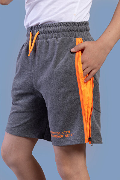 Toontoy Boy - Zipper Detailed Printed Shorts