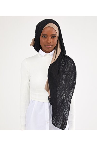 Differenza Βιζόν Μαύρο Χτενισμένο Βαμβακερό Σάλι