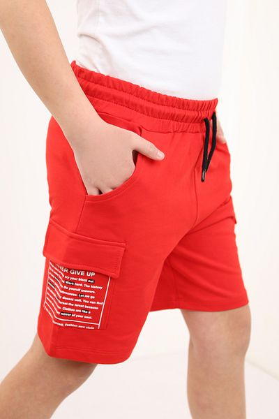 Toontoy Boy's Shorts - Pockets and Text Printed