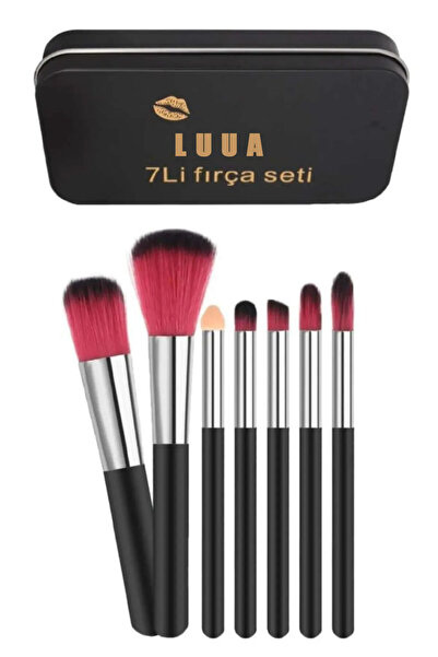 CENK KOZMETİK Комплект от 7 метални черни четки - в кутия