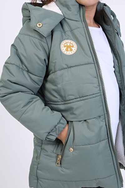 Toontoy Παλτό για κορίτσια με φερμουάρ K με κουκούλα - Εσωτερικά με τεχνητή γούνα