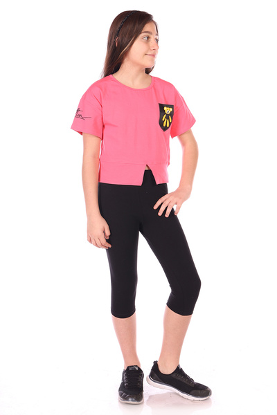 Toontoy Комплект капри с принт на мече за момичета