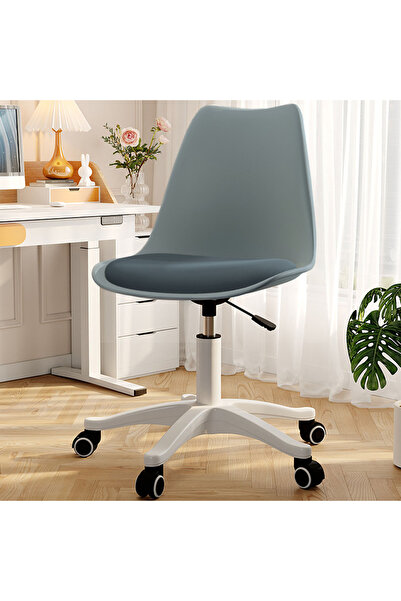 EqiEch كرسي أكريليك، كرسي مكتب بارتفاع قابل للتعديل، كرسي زينة دوار بعجلات 36...