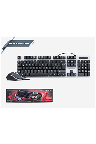 HADRON Klavye Mouse Set Q Oyuncu Işıklı Kablolu HD837