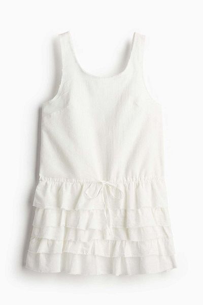 H&M Raw-edge tiered-skirt dress