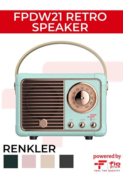 FİOPLUS Retro Mini Radyo Taşınabilir Fm Alıcısı Tws Stereo Bluetooth Hoparlör...