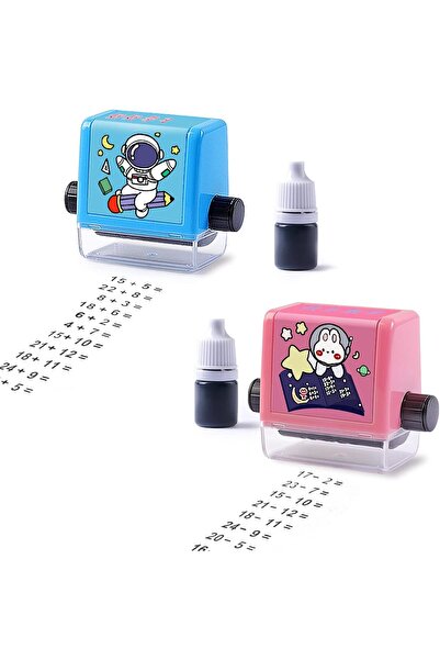 AWH طوابع الأسطوانة الذكية للرياضيات – قطعتان من طوابع تعليم الجمع والطرح، أل...