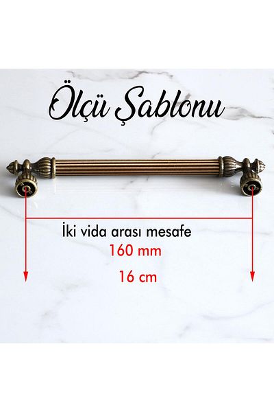 Badem10 10 Pcs Shah 160 mm Antique Antique Yellow Metal Furniture Kitchen Drawer Cabinet Cabinet Handle Handle Handles