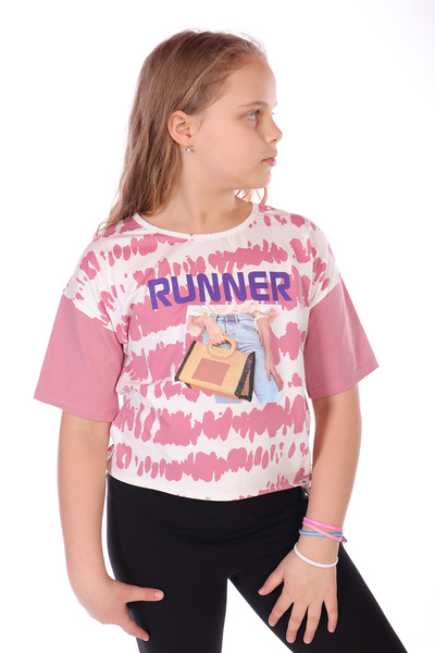 Toontoy Tricou pentru fetiță cu model batik