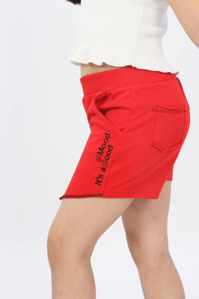 Toontoy Girl - Mood It Embroidered Shorts, Stylish Embroidered Shorts for Kids