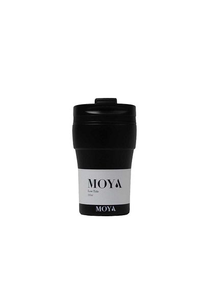 Moya "Low Tide" 250ml Travel Coffee Mug Black/Black