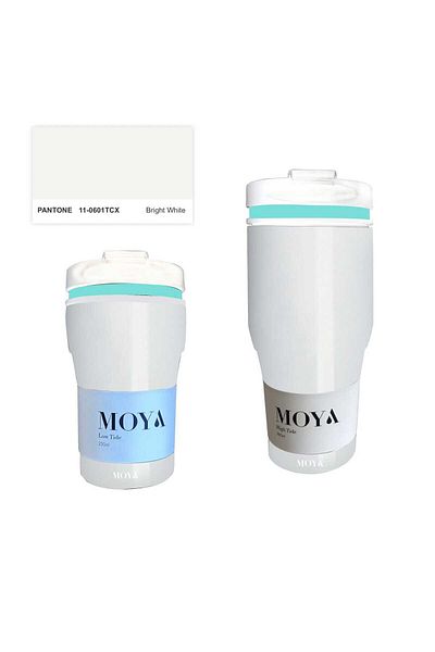 Moya "High Tide" 380ml Travel Coffee Mug Blue/White